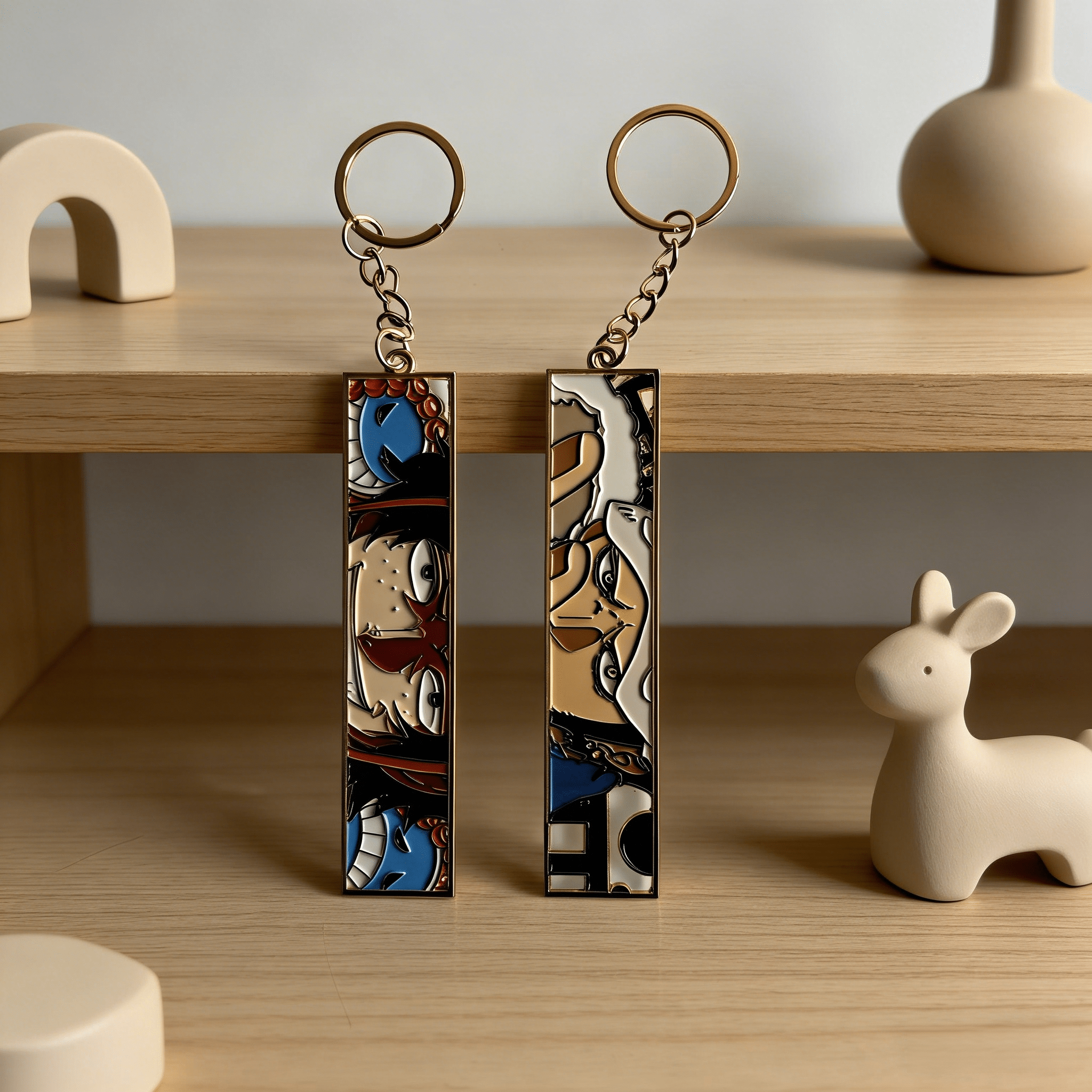 Embroidery Ring - Anime Metal Hollow Out Keychains Cute