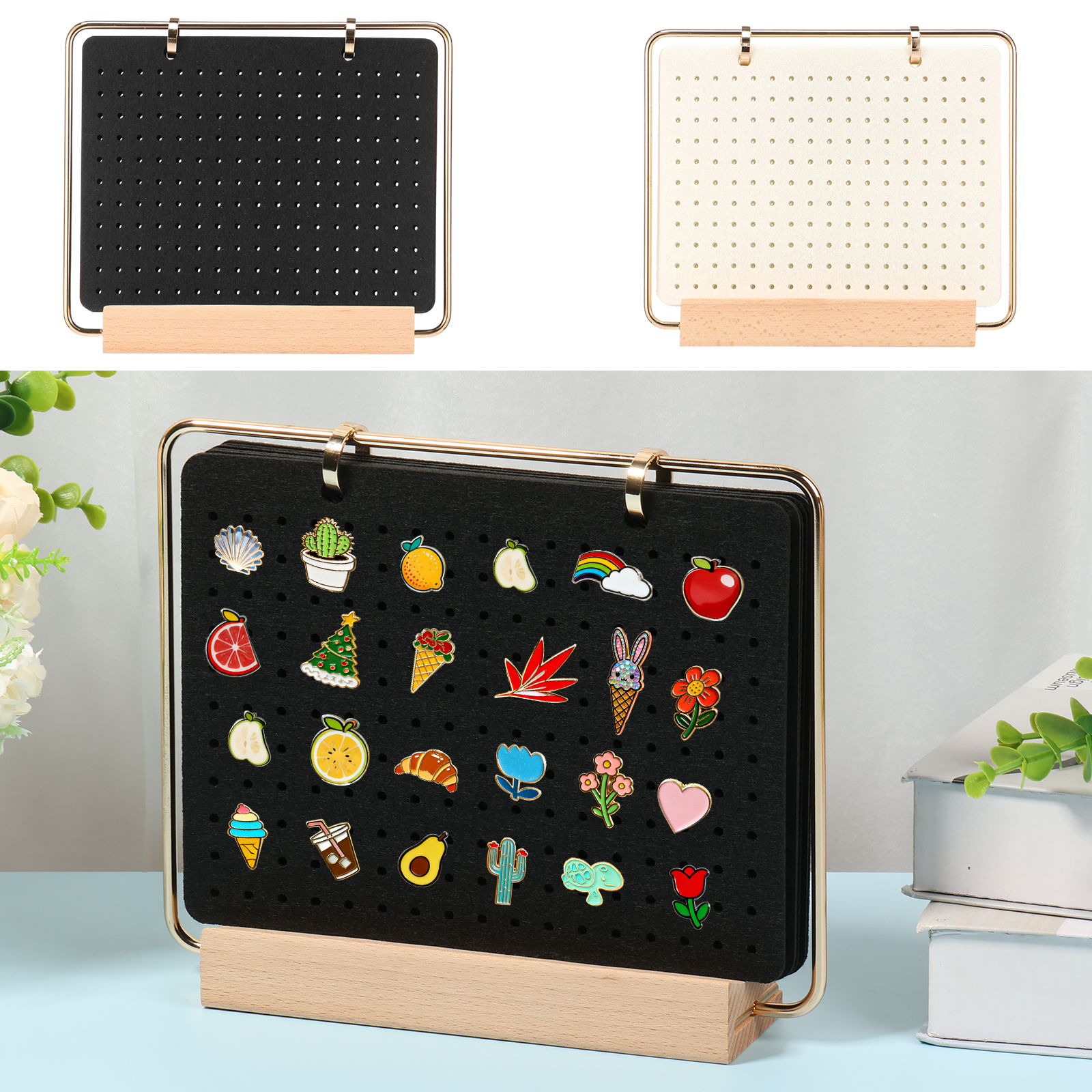 Embroidery House - Badge Brooch Storage Rack Wooden Display