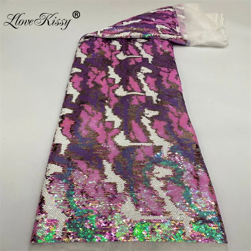 Embroidery Gradient - New Glitter Fabric Mesh Embroidery Colorful