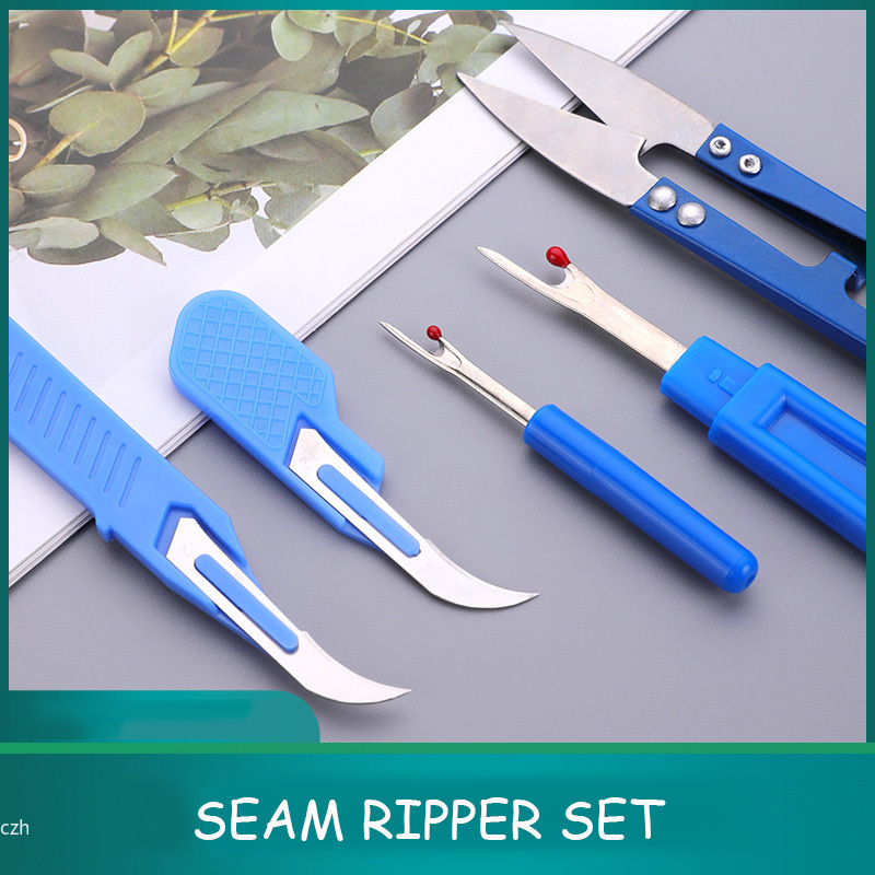 Embroidery Threads - 5Pcs Blue Sewing Ripper Kit with