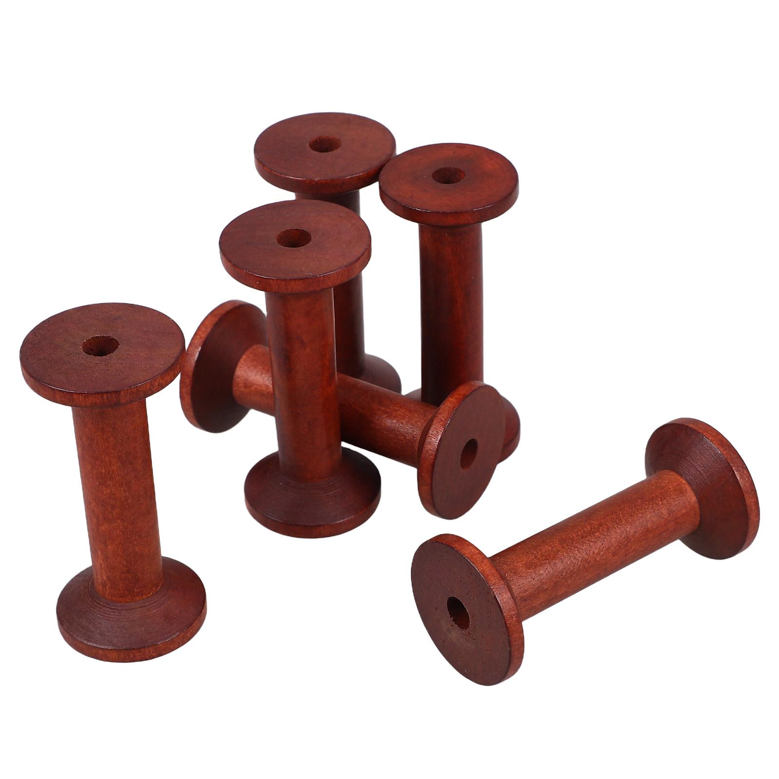 Embroidery Threads - 6Pcs Smooth Wood Thread Spools Vintage