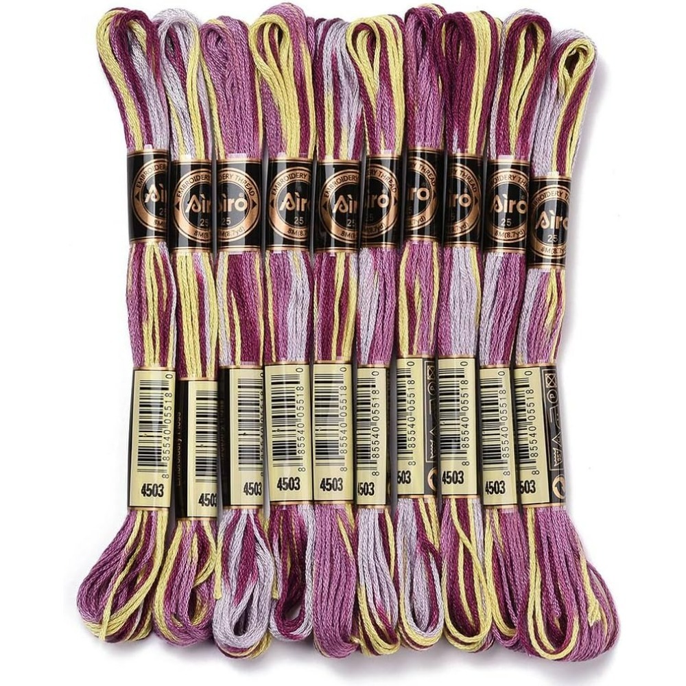 Embroidery Threads - 6 Strands Purple Variegated Embroidery Floss