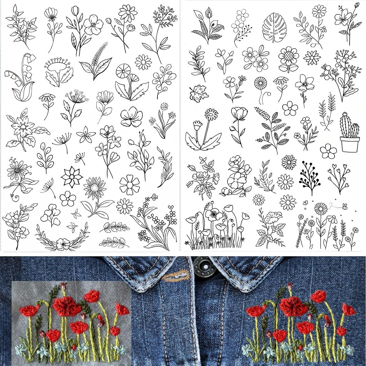 Embroidery Meaning - Water Soluble Stabilizer Embroidery Pattern Flower