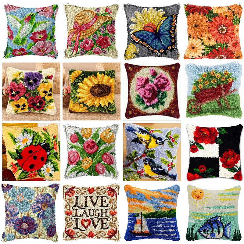 Embroidery Paper - Smyrna Flower Latch Hook Kit Mats