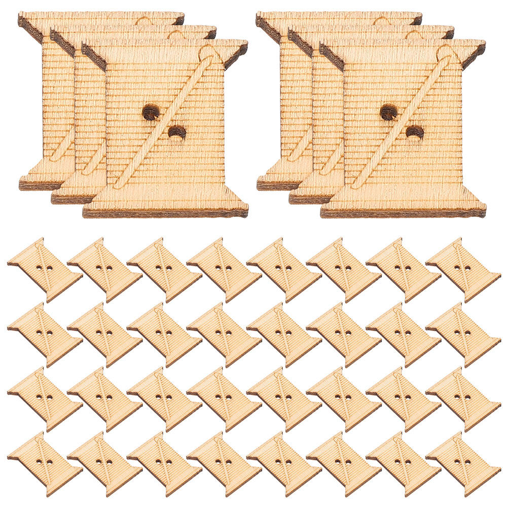 Embroidery Threads - 100Pcs Wooden Embroidery Floss Bobbins Thread