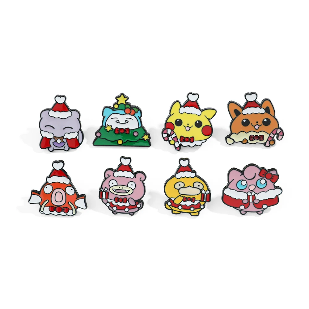 Embroidery Textile - 8 Pcs Christmas Slowpoke Brooch Cute