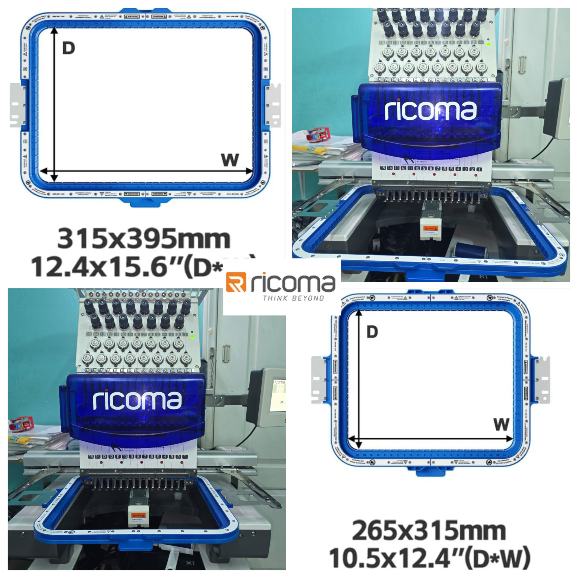 Embroidery Hoop Plastic - Magnetic Hoops For Ricoma TC1501 EM1010