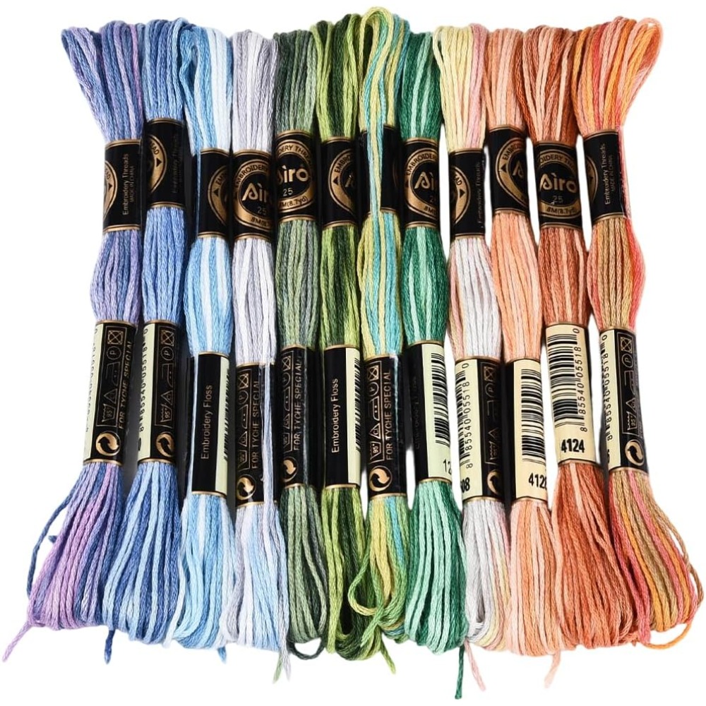 Embroidery Gradient - 12 Skeins 105 Yards Cross Stitch