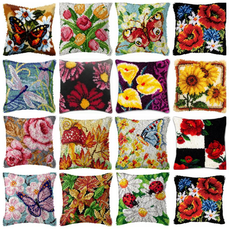Embroidery Paper - Flowers Plant Latch Hook Kit Knot