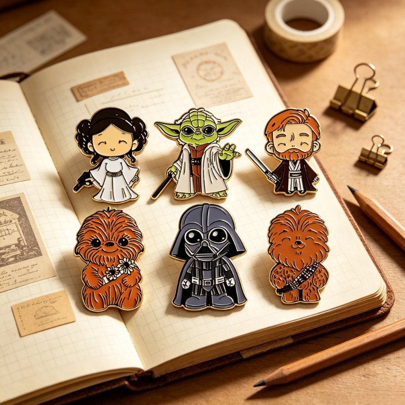 Embroidery Textile - 5/6/7pcs Cute Monster Brooche Enamel Pin