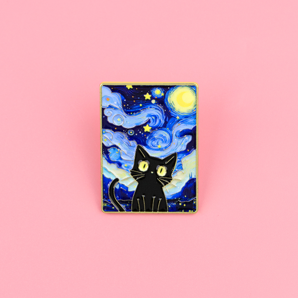 Embroidery Textile - Starry Night by Van Gogh Blank