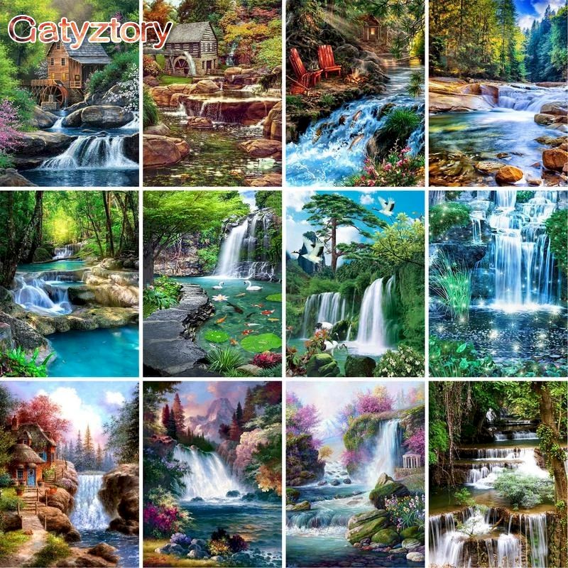 Embroidery Translate - PhotoCustom Diy Painting By Numbers Mountain
