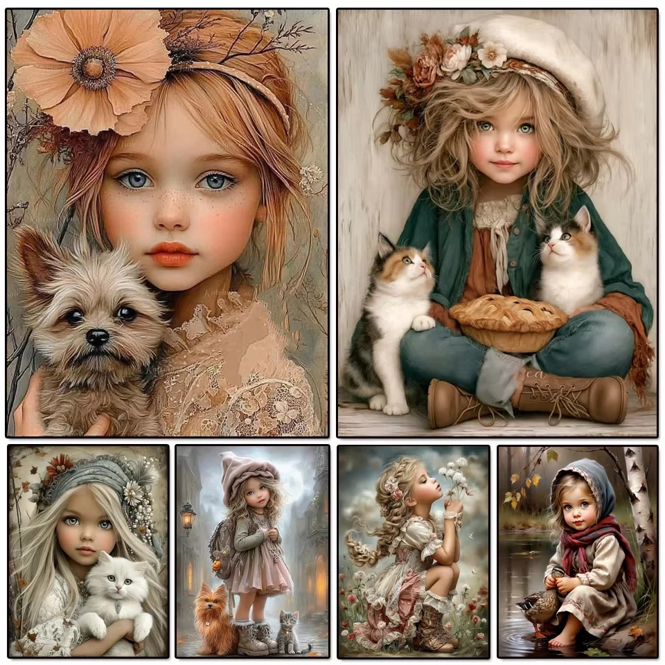 Embroidery Translate - Acrylic Paint By Numbers Girl and