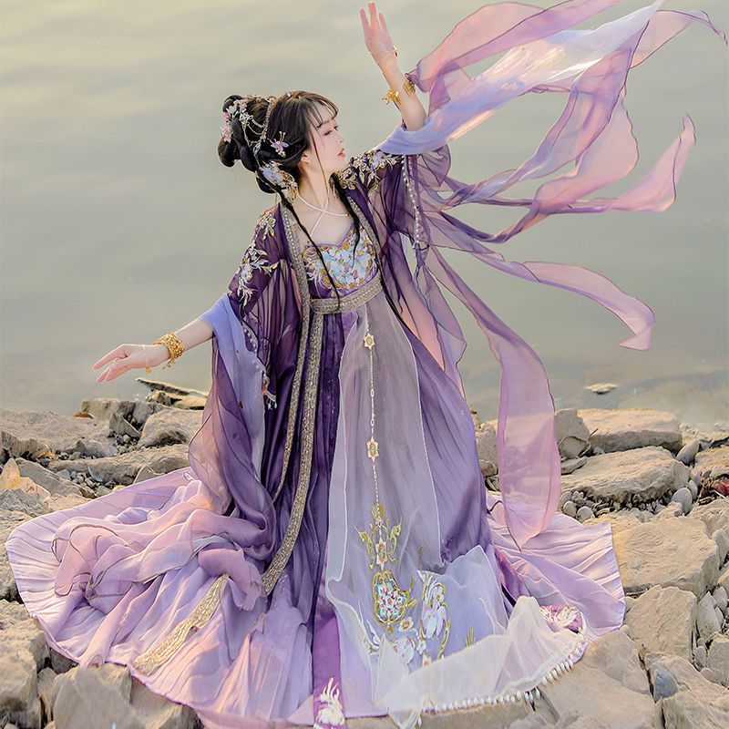 Embroidery Yellow - Chinese Hanfu Dress Women Traditional Embroidery