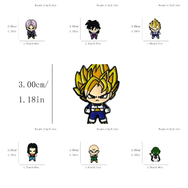 7pcs Set Cute Manga Brooches f - Embroidery Textile 评论和价格