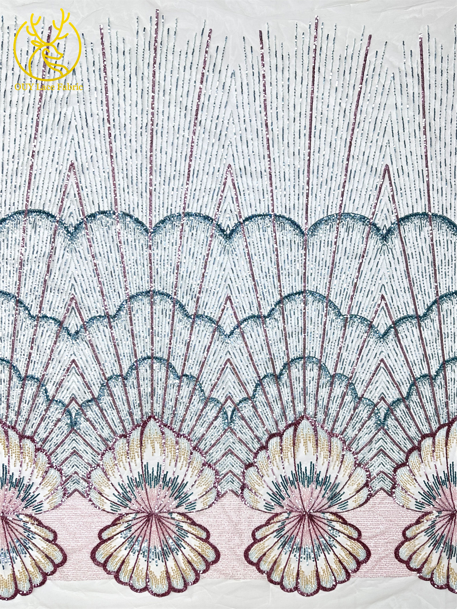 Hot Sale Luxury Sequins Embroi - Embroidery Gradient 评论和价格