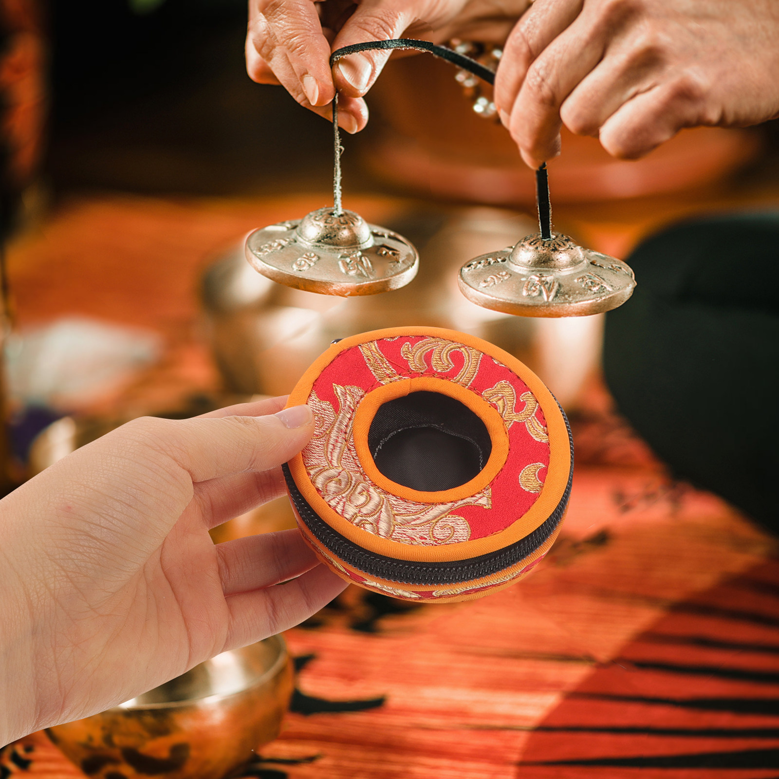 Premium Handmade Finger Cymbal - Embroidery Ring 评论和价格