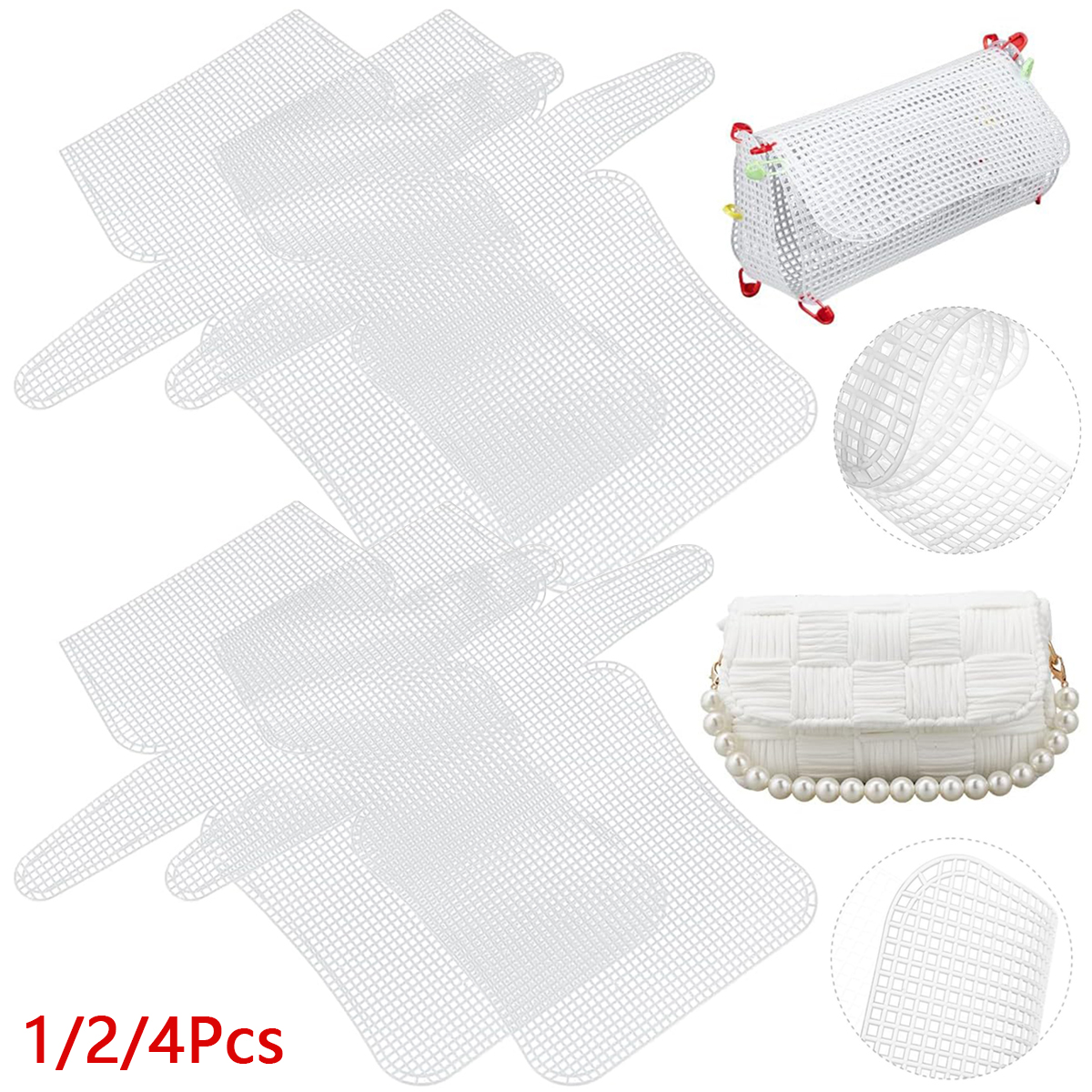 1-4Pcs Plastic Mesh Canvas She - Embroidery Paper 评论和价格