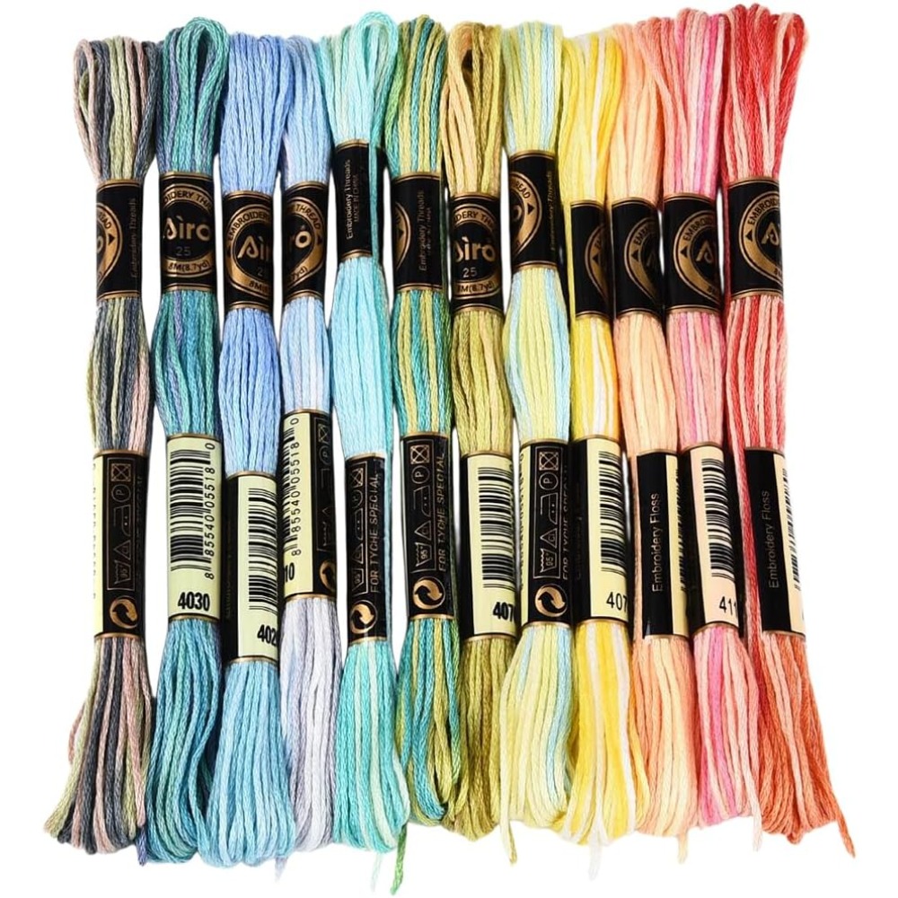 12 Skeins 105 Yards 6 Ply Vari - Embroidery Gradient 评论和价格