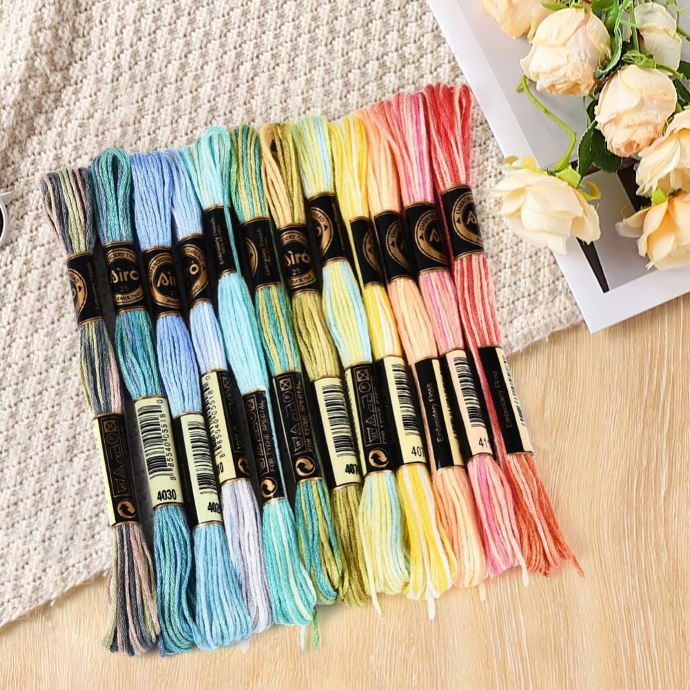 12 Skeins 105 Yards 6 Ply Vari - Embroidery Gradient 评论和价格
