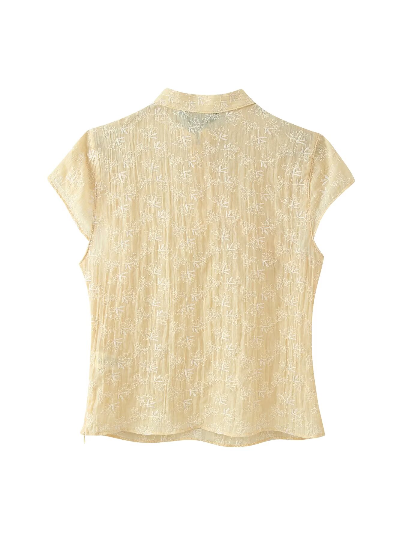 Women Yellow Floral Embroidery - Embroidery Yellow 评论和价格
