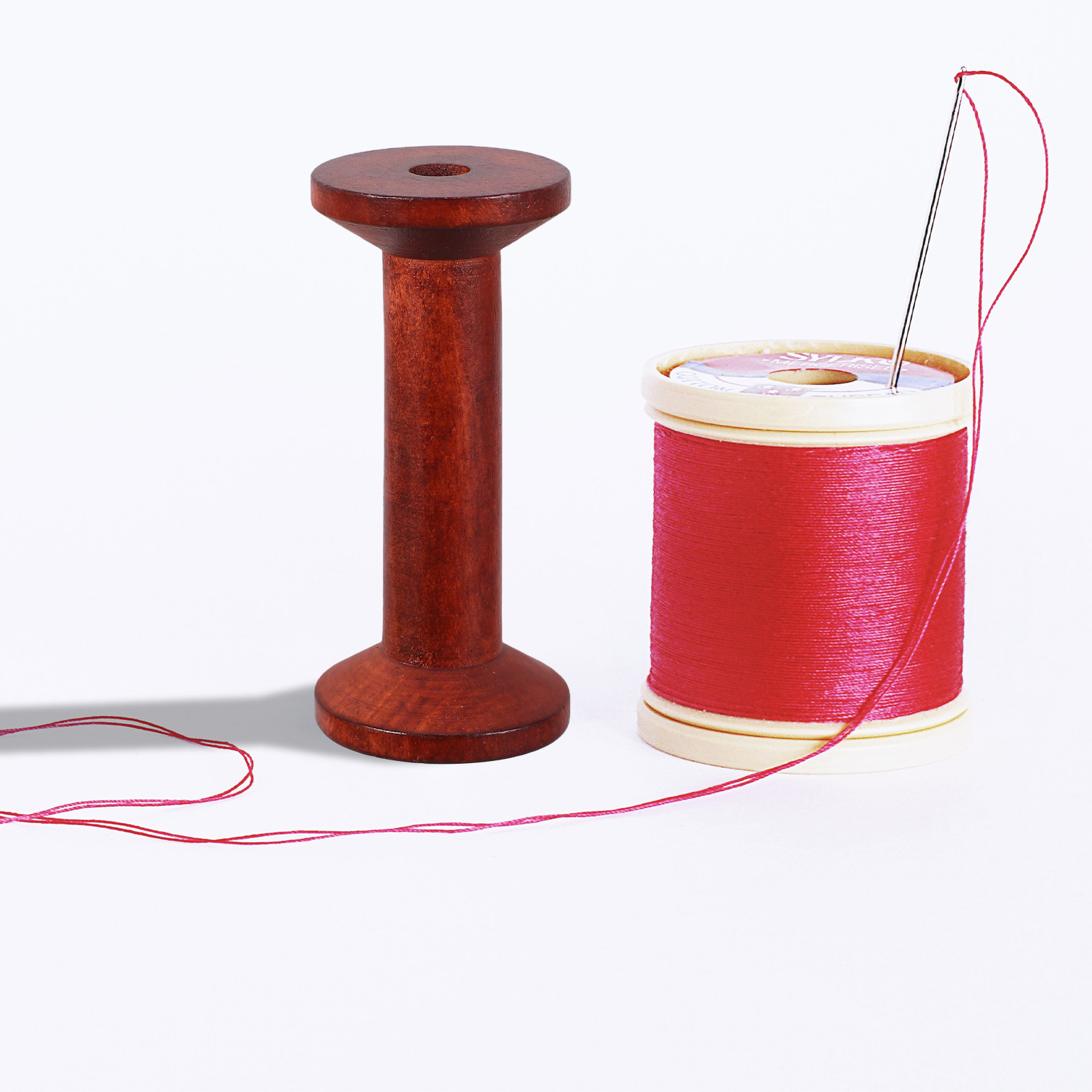 6Pcs Smooth Wood Thread Spools - Embroidery Threads 评论和价格