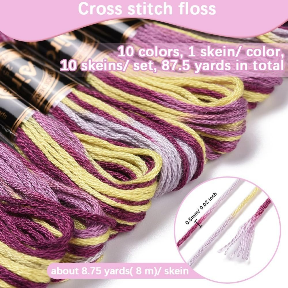 6 Strands Purple Variegated Em - Embroidery Threads 评论和价格