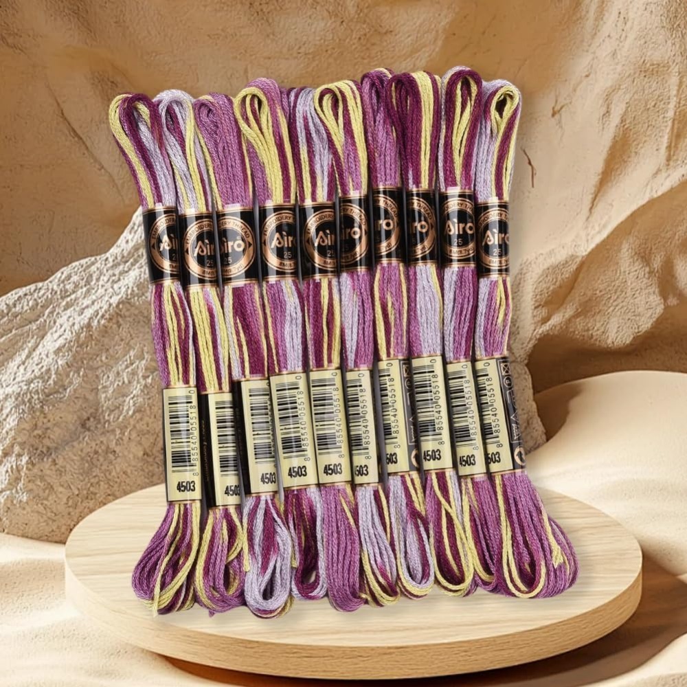 6 Strands Purple Variegated Em - Embroidery Threads 评论和价格