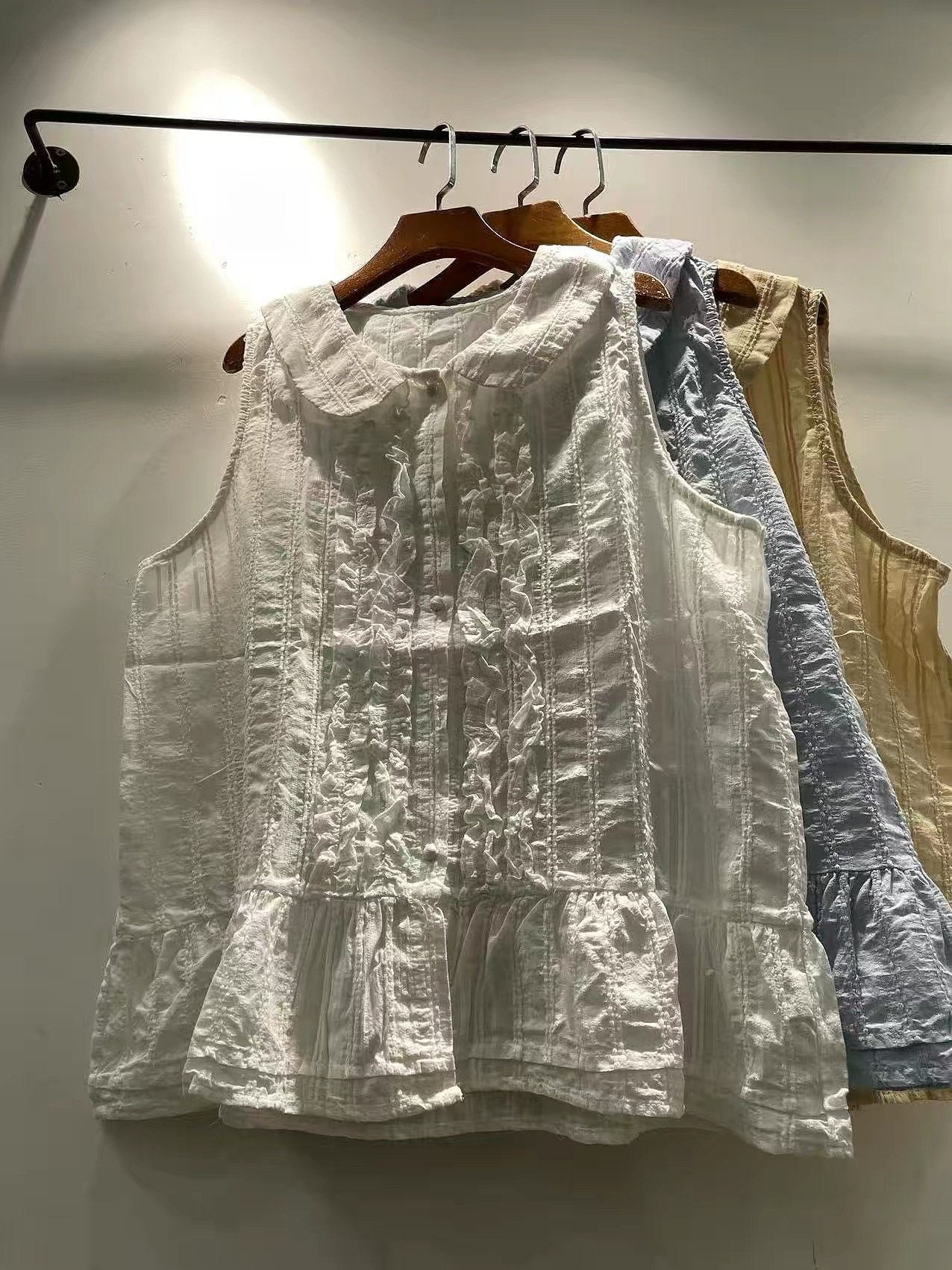 2026 Mori Girl Summer Vintage  - Embroidery Yellow 评论和价格