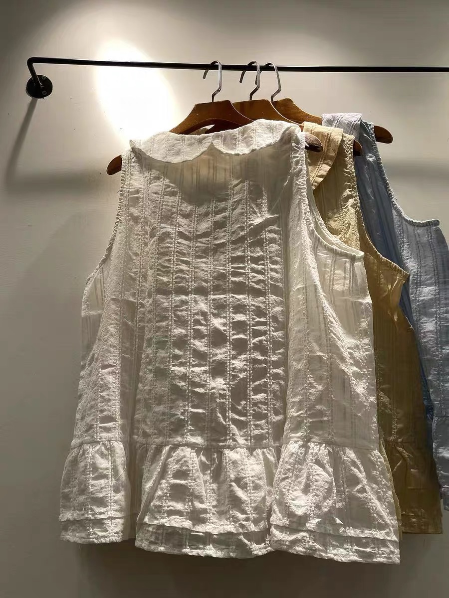 2026 Mori Girl Summer Vintage  - Embroidery Yellow 评论和价格