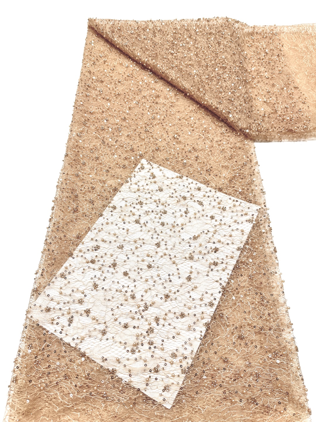 Luxury Sequins Lace Fabric 202 - Embroidery Gradient 评论和价格