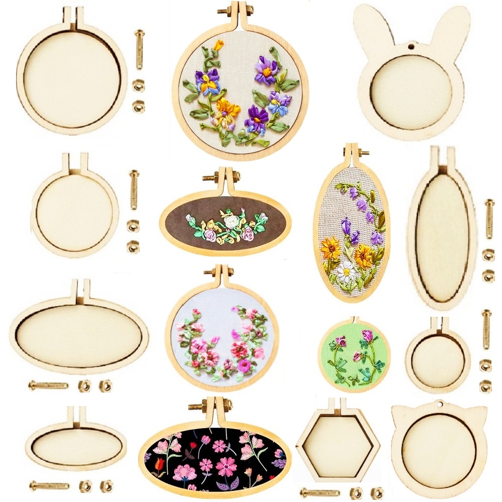 10PCS Mini Embroidery Hoop Woo - Embroidery Ring 评论和价格