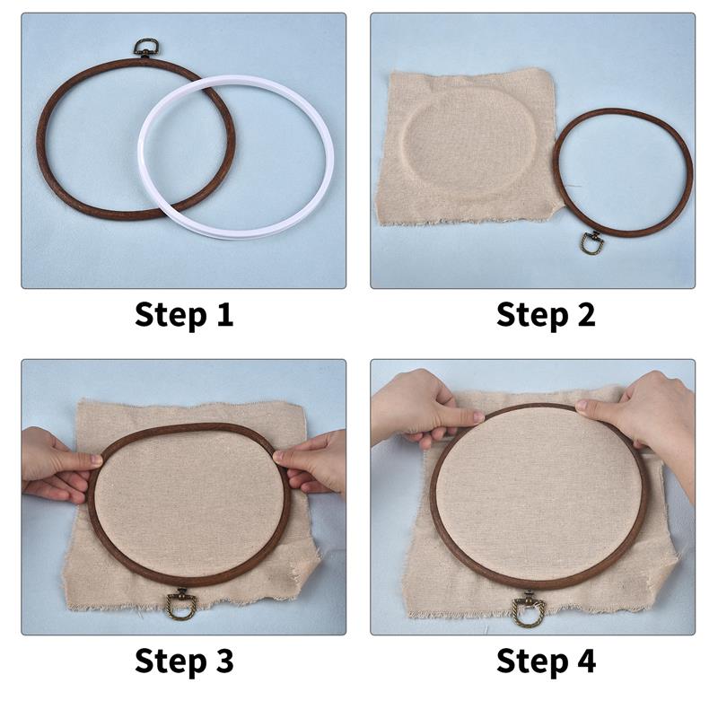 Sewing Tool Round Oval Wooden  - Embroidery Hoop Plastic 评论和价格
