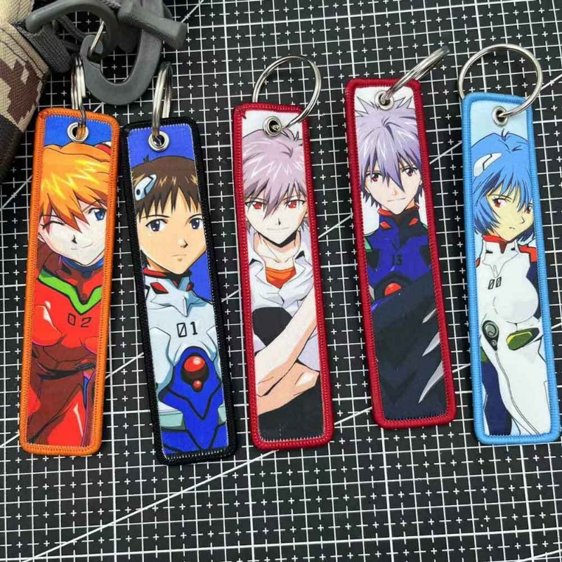 Evangelion Keychain Anime Embr - Embroidery Ring 评论和价格