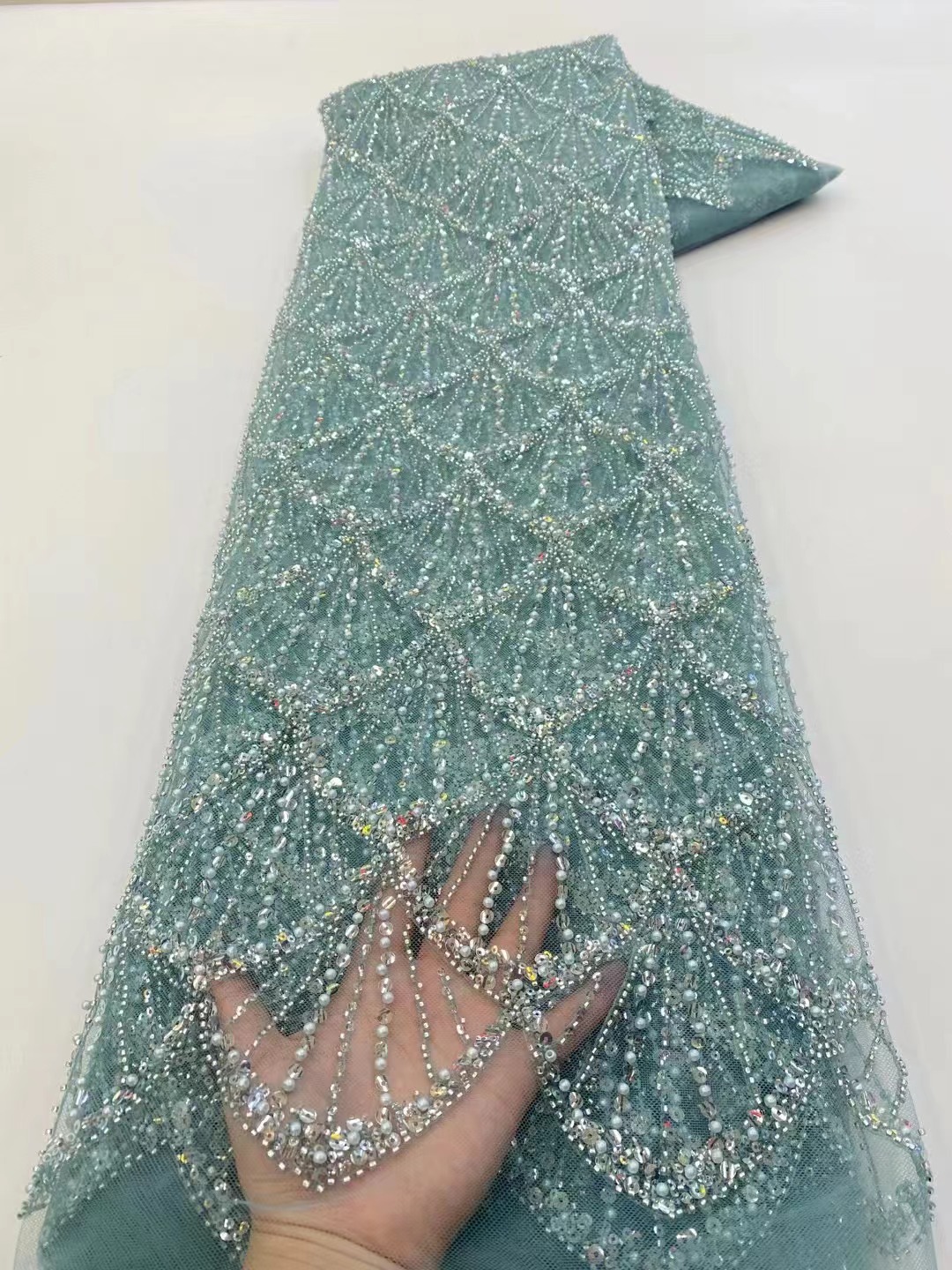 African Tulle Lace Fabric 2026 - Embroidery Gradient 评论和价格