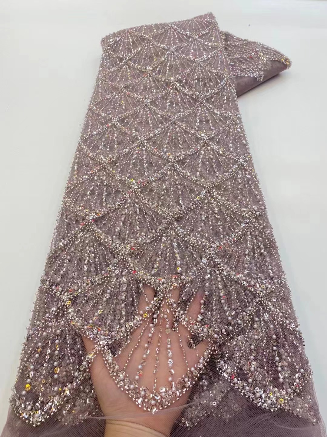 African Tulle Lace Fabric 2026 - Embroidery Gradient 评论和价格