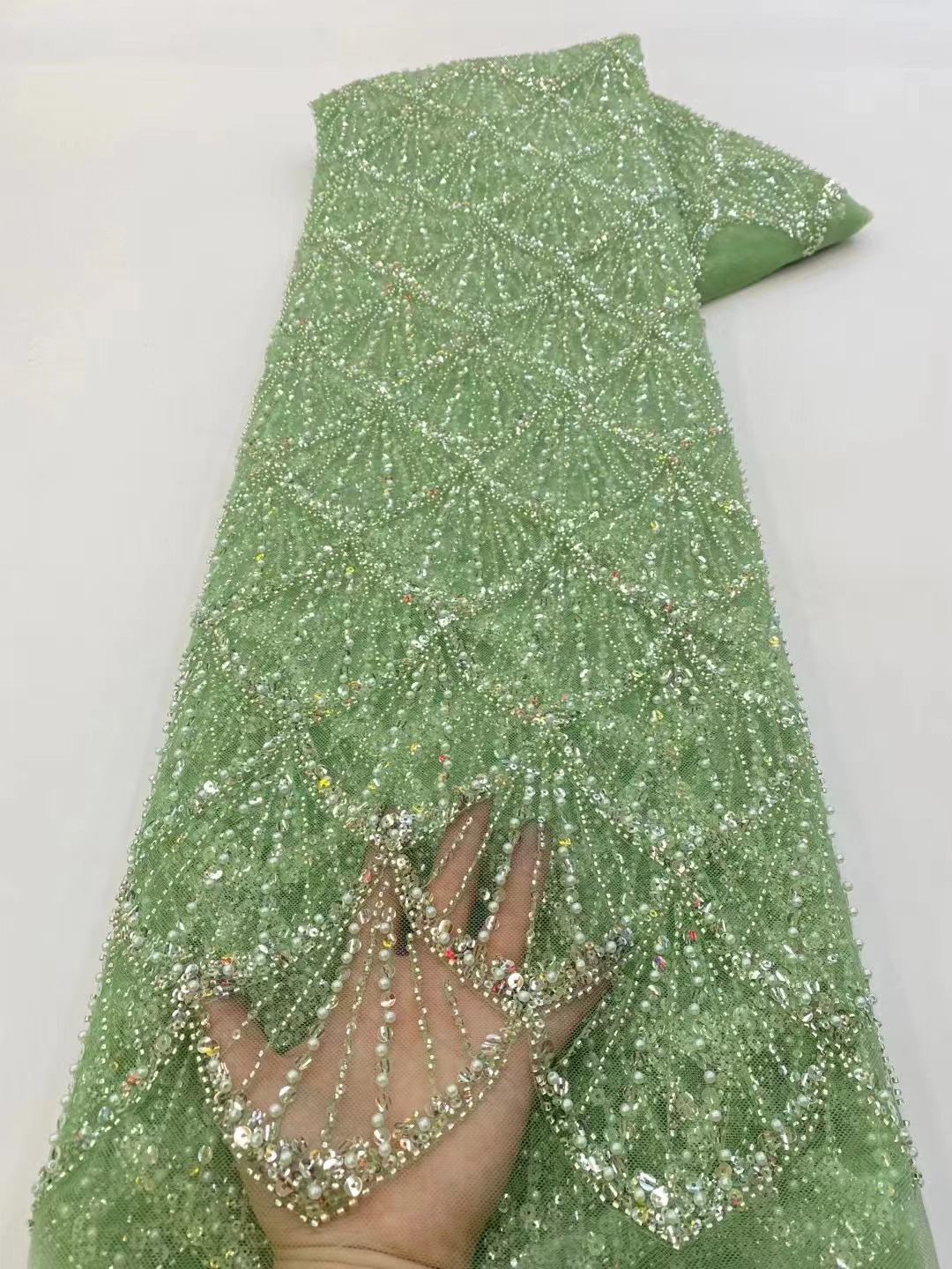 African Tulle Lace Fabric 2026 - Embroidery Gradient 评论和价格