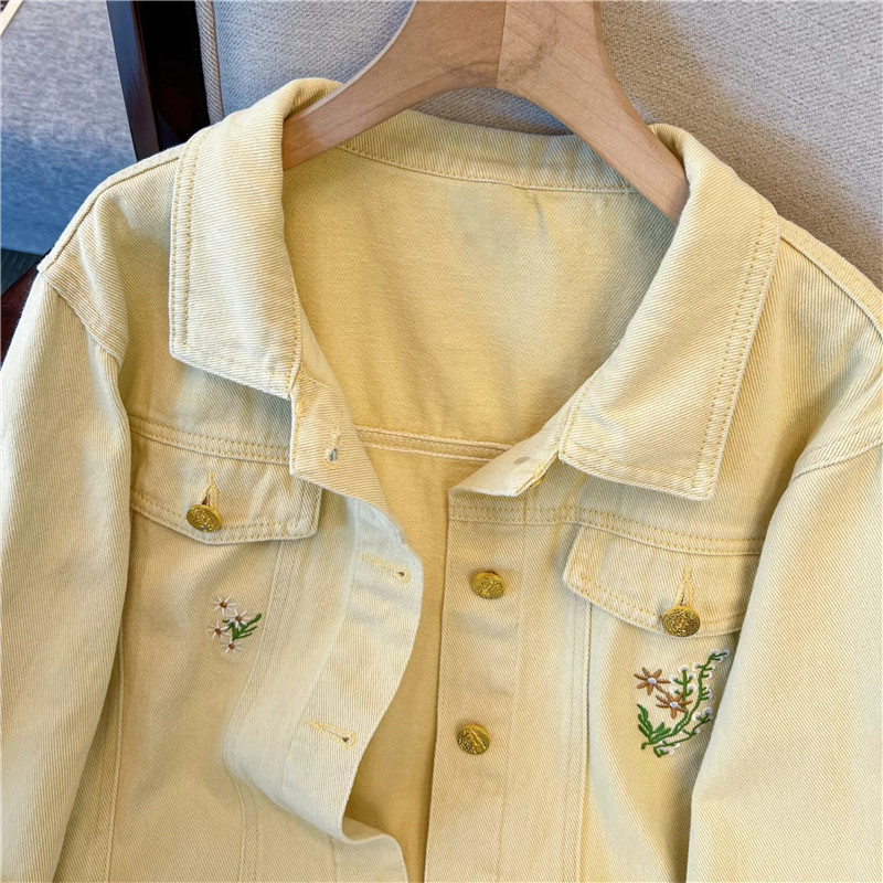 Korean Vintage Flower Embroide - Embroidery Yellow 评论和价格