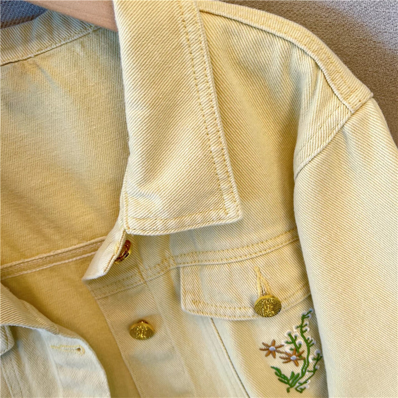 Korean Vintage Flower Embroide - Embroidery Yellow 评论和价格