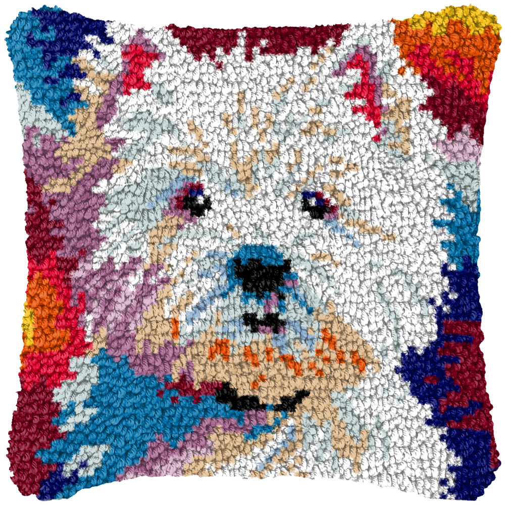 Cute Dog Embroidery Latch Hook - Embroidery Paper 评论和价格
