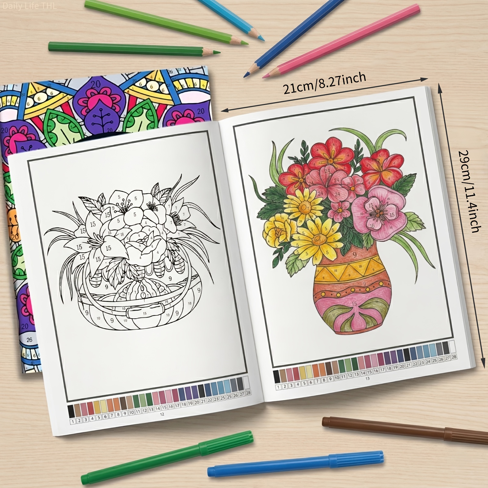 32 Themes Color by Number Book - Embroidery Translate 评论和价格