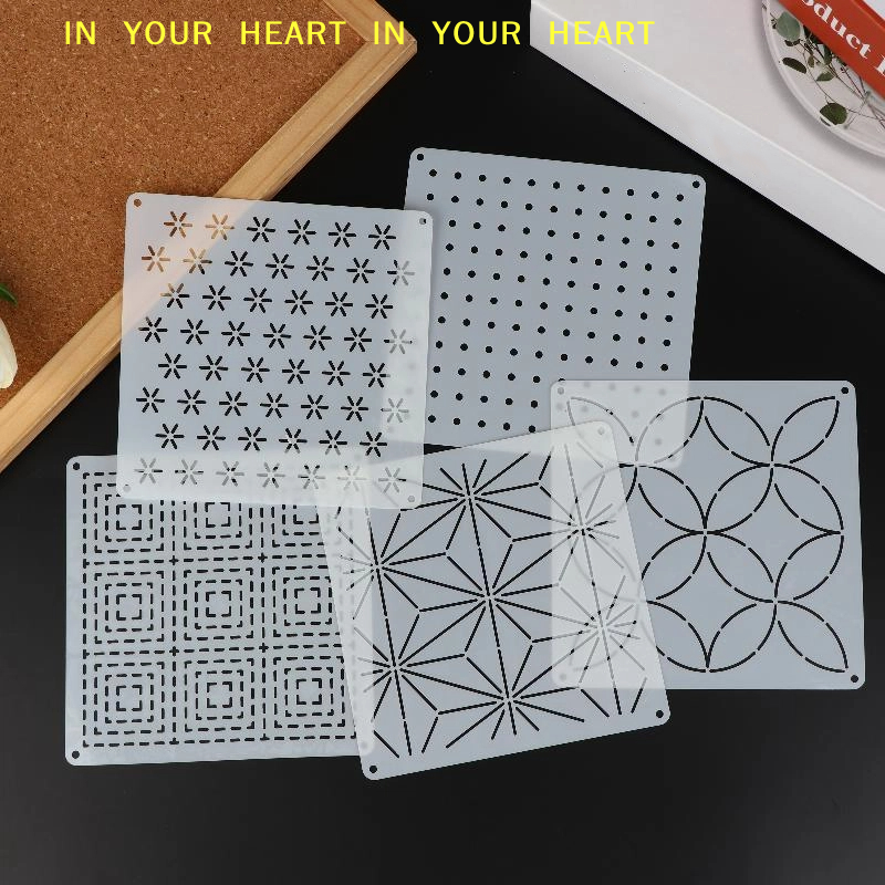 DIY Geometric Patchwork Stenci - Embroidery Tools 评论和价格