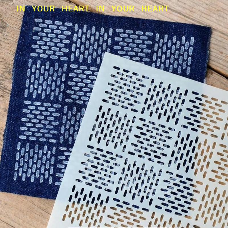 DIY Geometric Patchwork Stenci - Embroidery Tools 评论和价格