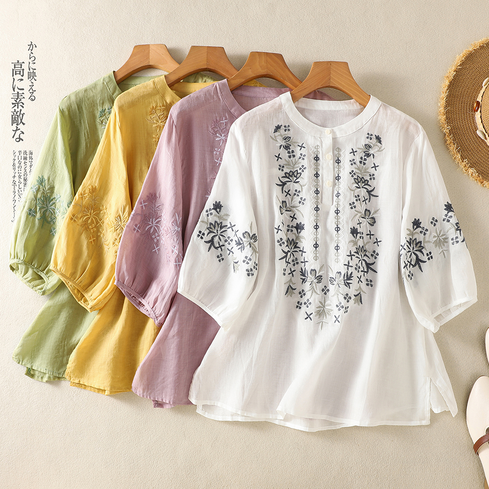 Women's White Pink Yellow Gree - Embroidery Yellow 评论和价格
