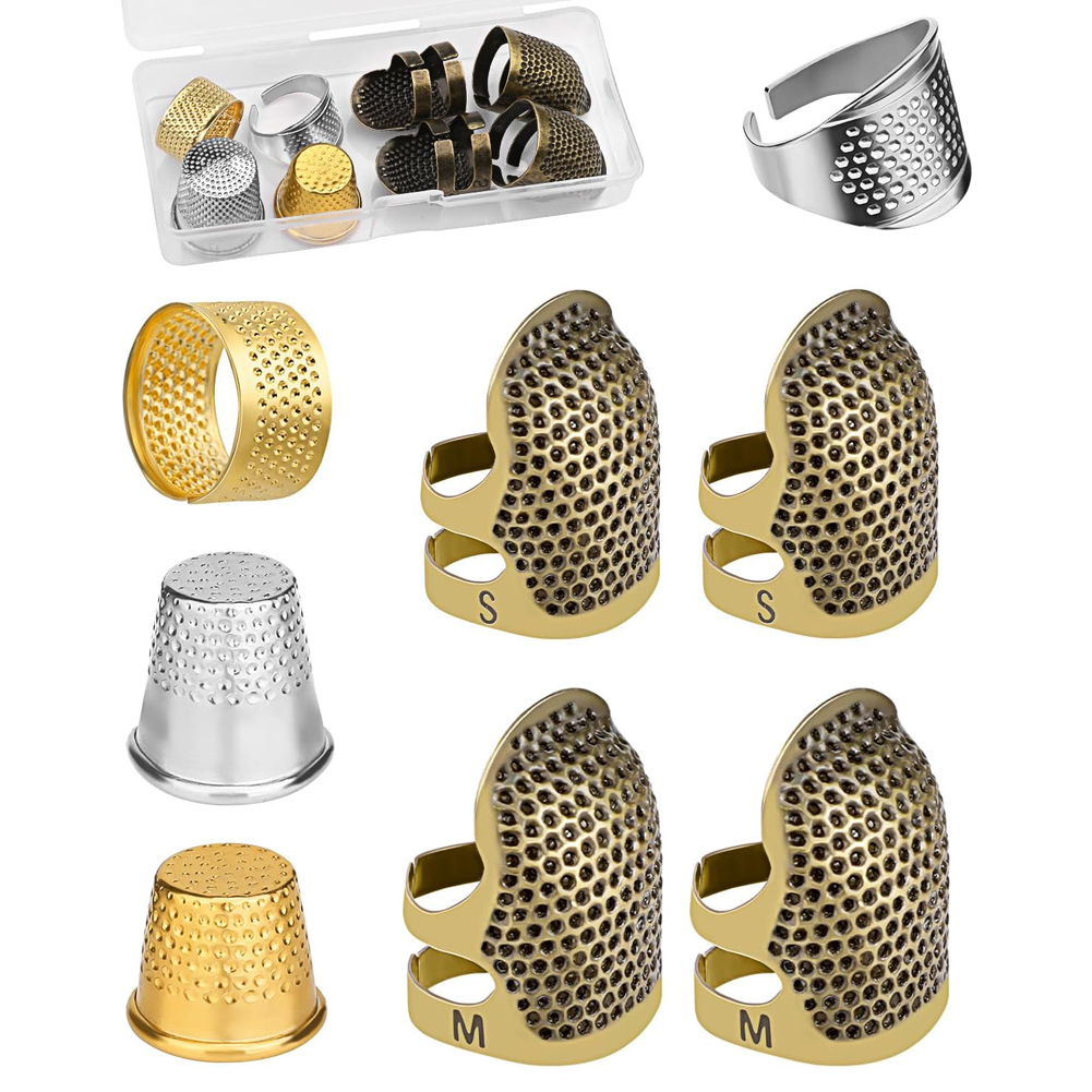 8PCS Sewing Thimble Kit for Ha - Embroidery Ring 评论和价格
