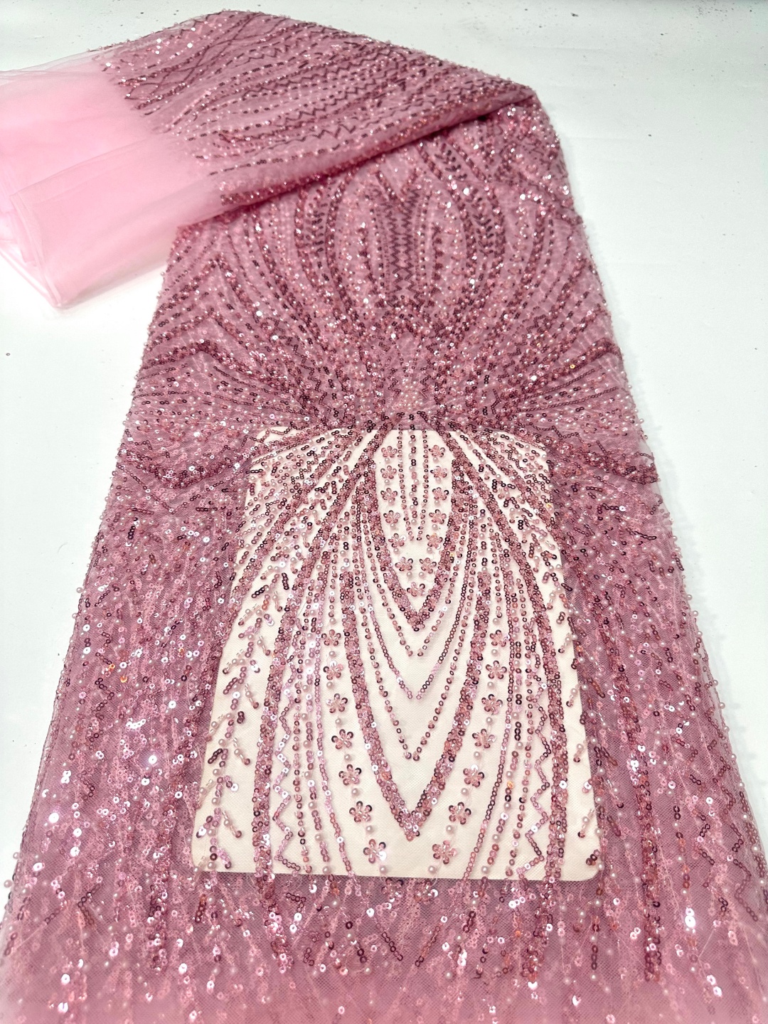 African Lace Fabric Sequins Be - Embroidery Gradient 评论和价格