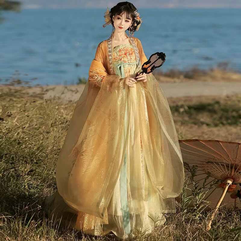Women's Traditional Chinese Ha - Embroidery Yellow 评论和价格