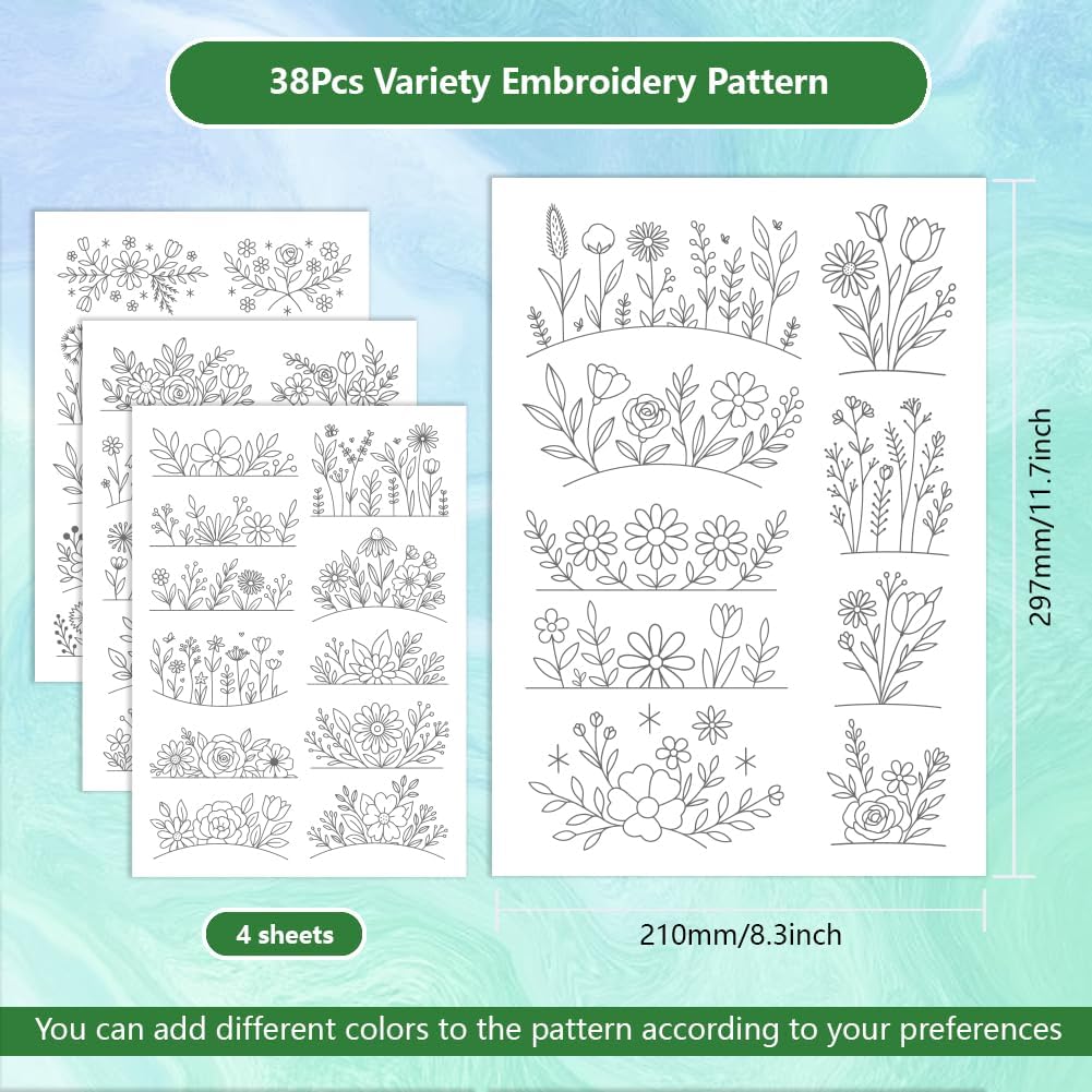 Flowers Water Soluble Stabiliz - Embroidery Paper 评论和价格