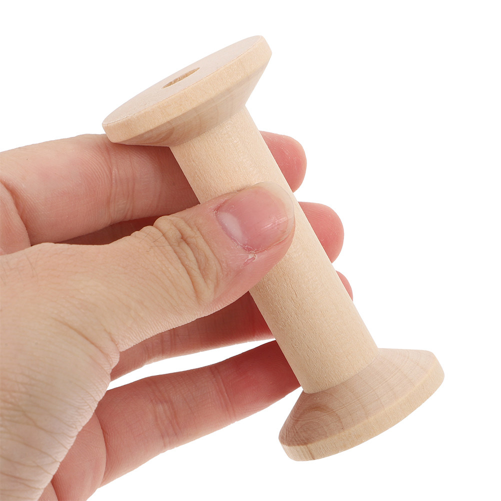 4Pcs Wooden Bobbin Set Handcra - Embroidery Threads 评论和价格