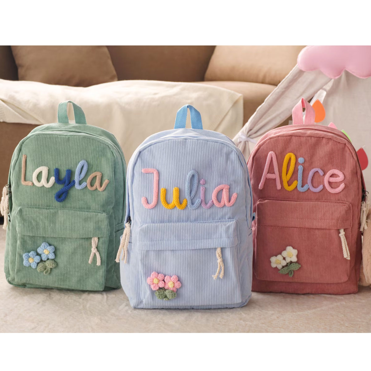 Unisex Personalized Corduroy B - Embroidery Initials Designs 评论和价格